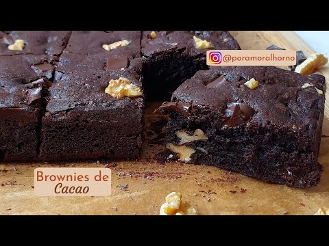Brownies de cacao amargo - receta fácil