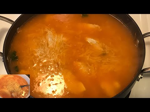 Sopa de fideo con pollo | sopa de fideo mexicana | Esli recetas fáciles
