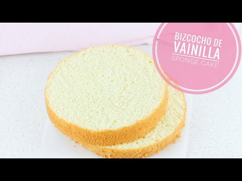 Bizcocho de Vainilla | 4 ingredientes | Sin leche, sin mantequilla