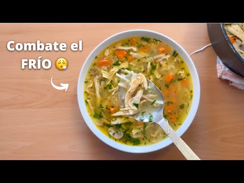 Sopa de Pollo Casera y Fácil 🤤 | Cocina con Coqui